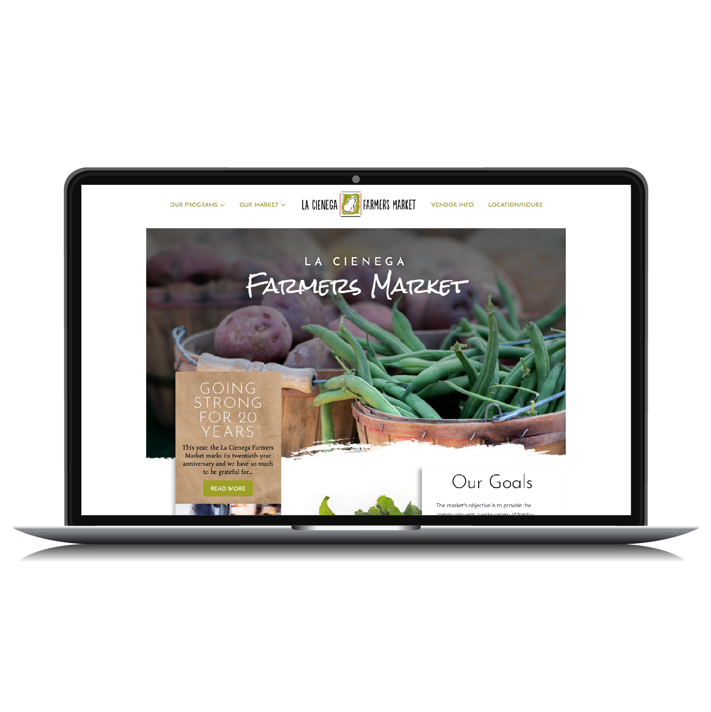 Community Farmers Market Website Design